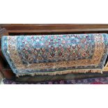 A blue ground cashmere rug,