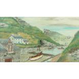 Watercolour of the coast, signed Colin Flowers,