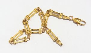 9ct gold double-bar bracelet
