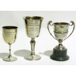 Three various silver trophies