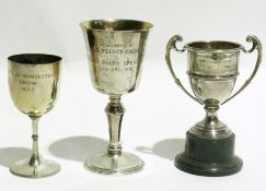 Three various silver trophies