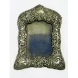 Victorian silver photograph frame of scr