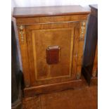 Pair of Victorian figured walnut side ca