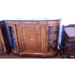 Victorian breakfront credenza, the burr