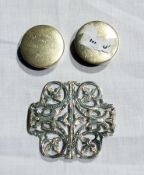 A pair of silver early twentieth century pill boxes,