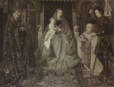 Eugene Gaujean (1850-1900)
Etching
The Virgin and Child with a bishop, knight and scholar,