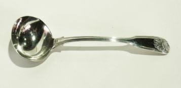 Victorian silver sauce ladle, King's pattern, London 1823, 2oz approx.
