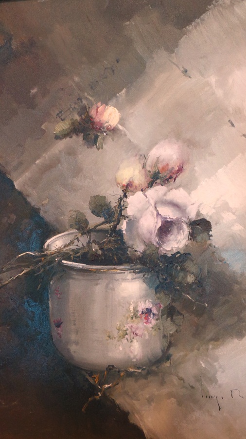 Italian school
Oil on canvas
Still life of roses, signed indistinctly  Live Bidding: Hole in