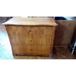 Walnut veneered Biedmeyer style chest of