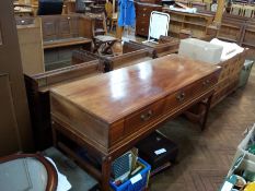 Oak side board with three short drawers