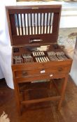 A canteen of A1 silver plate cutlery "Rushorstain", Robert F Mosley Limited, Sheffield,