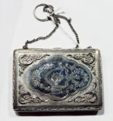 A lady's Victorian silver cased purse,