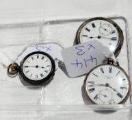 Silver pocket watch, John Jenkinson, Retford with seconds subsidiary dial,