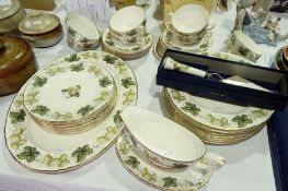 Royal Worcester china dinner service for eight persons,