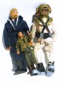 Action Man "Diver" doll, Action Man "Sailor", Action Man "Fighter",