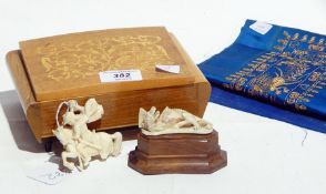 A carved George and the Dragon figure, 5cm,