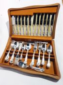 A six-piece silver plate Kings pattern canteen of cutlery by Simon Seymour Limited, Sheffield,
