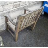 Hardwood garden seat