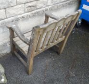 Hardwood garden seat