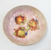 Clarice Cliff fruit bowl decorated with apples, pears and other fruits  Live Bidding: If you would