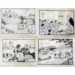 Harry Riley (1895-1966)
Pen and ink cartoons
"Be careful they've got more petrol now", signed,