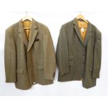 Two gentleman's tweed jackets  Live Bidding: If you would like a condition report on this lot,