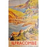 Harry Riley (1895-1966) 
1950's British Railways advertising poster - "Ilfracombe on the Glorious