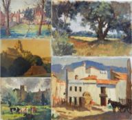 Harry Riley (1895-1966)
5 Oils on board
"The crooked billet, Wimbledon Common", building seen