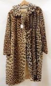 A full-length leopard coat, unlined, possibly gentleman's  Live Bidding: If you would like a