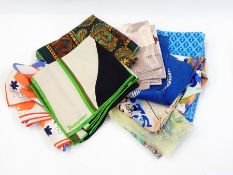 Quantity silk and other scarves including Jacqmar,