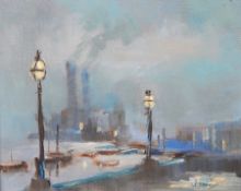 W Davie 
Oil on board
Battersea Power Station, signed, 14cm x 17cm  Live Bidding: If you would