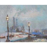 W Davie 
Oil on board
Battersea Power Station, signed, 14cm x 17cm  Live Bidding: If you would