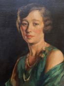 Harry Dixon (1861-1942)  
Oil on canvas 
Portrait of Mrs Harry Riley, 49cm x 59cm  Live Bidding: