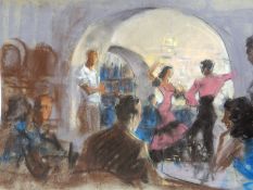 Harry Riley (1895-1966)
Pastel drawing
"Spanish Dancing", dated verso 1959, 37cm x 53cm, unframed