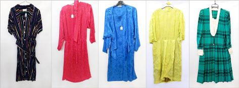 Five various silk 1980's dresses (5)  Live Bidding: If you would like a condition report on this