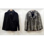 A black coney jacket together with a grey coney jacket (2)  Live Bidding: If you would like a