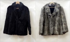 A black coney jacket together with a grey coney jacket (2)  Live Bidding: If you would like a