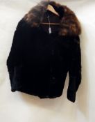 Vintage beaver coat with musquash collar and a muff (af)  Live Bidding: If you would like a