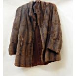 Vintage 1940's fur coat with stand-up collar  Live Bidding: If you would like a condition report