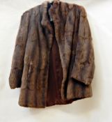 Vintage 1940's fur coat with stand-up collar  Live Bidding: If you would like a condition report
