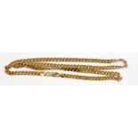 9ct gold curb link pattern chain necklace, approx. 19g  Live Bidding: If you would like a