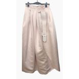 A full-length duchess satin evening skirt by Caroline Gibbs with a wide matching satin belt  Live