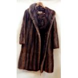 A vintage fur coat with a fur hat (ST)  Live Bidding: If you would like a condition report on this