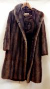 A vintage fur coat with a fur hat (ST)  Live Bidding: If you would like a condition report on this