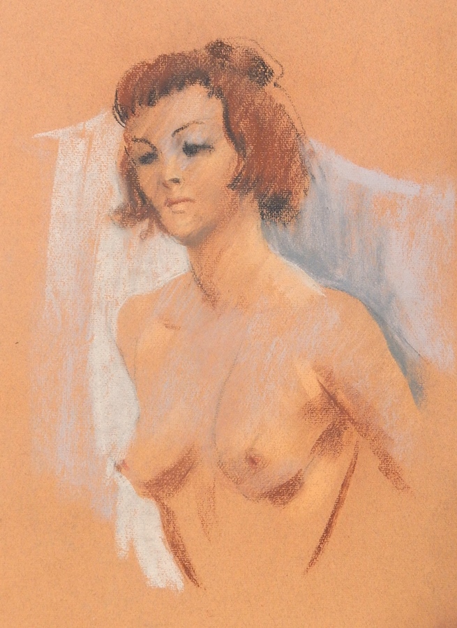Harry Riley (1895-1966)
Pastel drawing
Study of a nude, seated, 31cm x 43cm, unframed 
Harry - Image 4 of 4