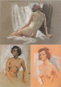 Harry Riley (1895-1966)
Pastel drawing
Study of a nude, seated, 31cm x 43cm, unframed 
Harry