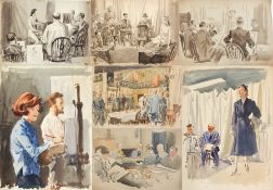 Harry Riley (1895-1966)
Watercolours
"Figure-Drawing: The London Sketch Club", dated verso 1948,