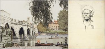 Edgar L Pattison (1872-?)
Colour etching 
"Richmond Bridge", 31/100, signed, 27cm x 35cm,