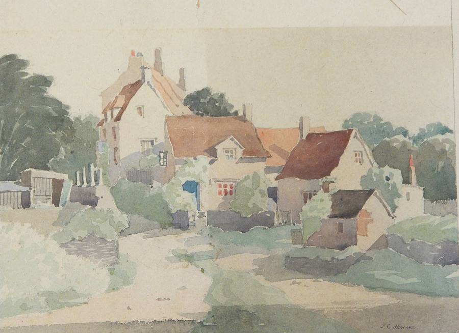 A quantity of watercolours, one by Pearce, watercolour of beach scene and others, unframed  Live - Image 5 of 6
