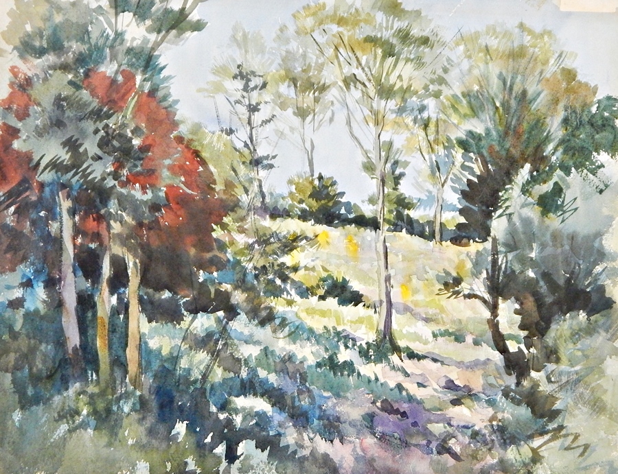 Harry Riley (1895-1966)
Watercolour drawing
"The Artist's Garden, Winter", signed and dated '63, - Image 8 of 10
